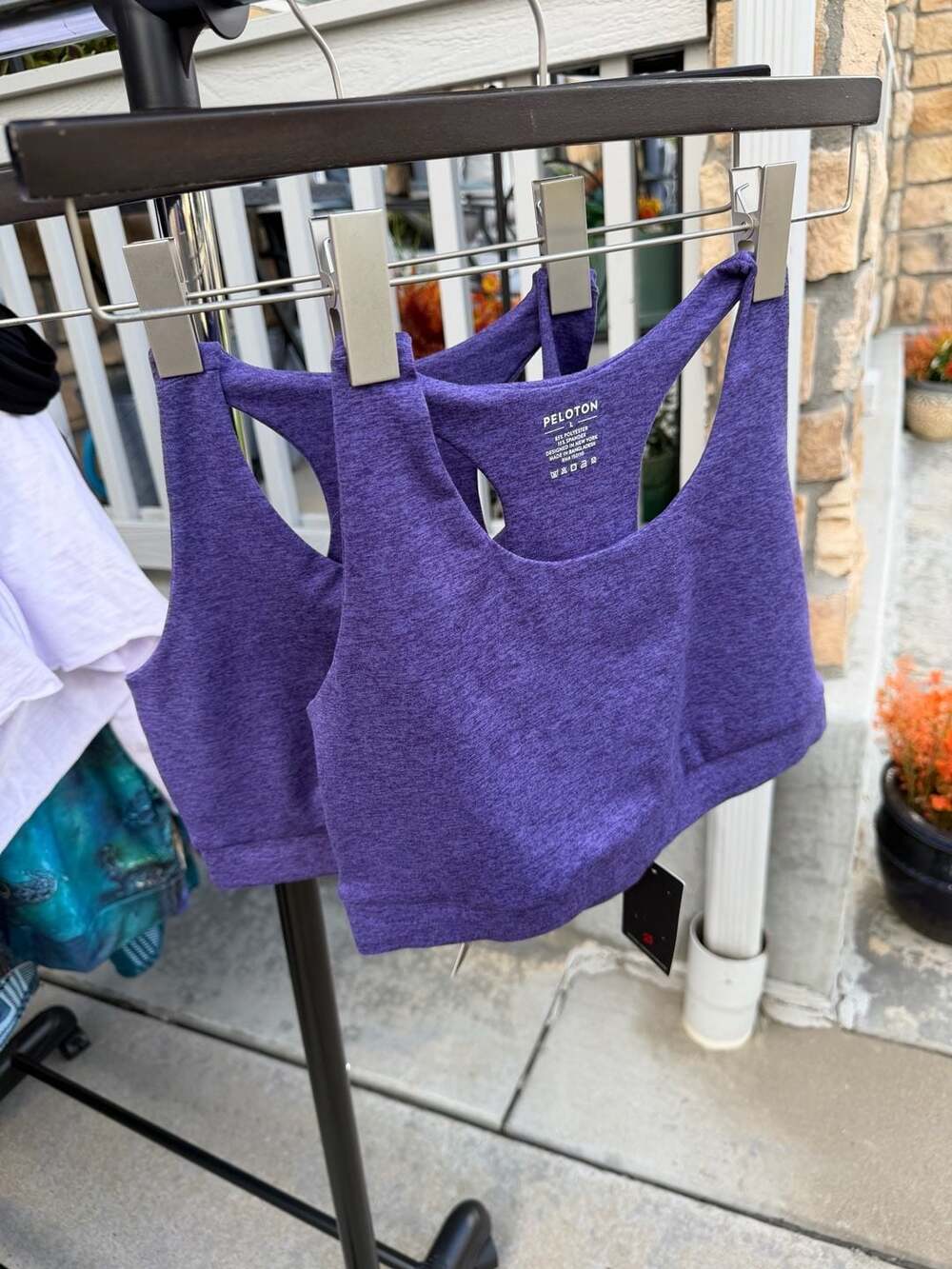 Peloton Purple Heathered Seamless Sports Bra Size L (1 available sold separately